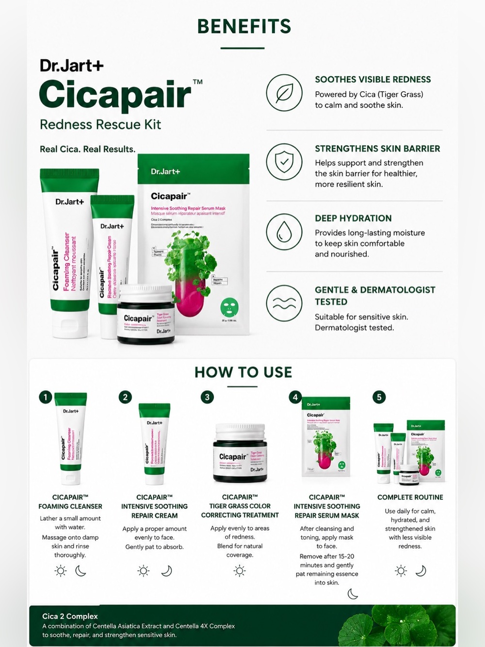 Dr.Jart+ Cicapair Redness Rescue Kit 4-Piece Skincare Set - Picture 12 of 12